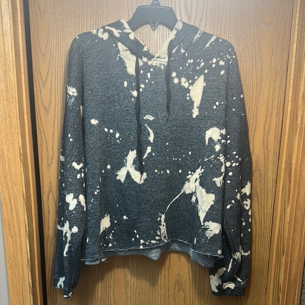 Black and White Splatter Hoodie
